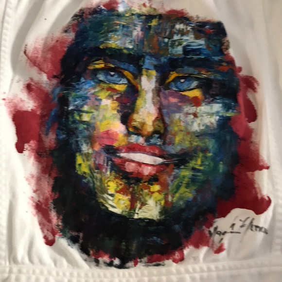 Traditional Denim White jacket by Magda Henao - Picture 2 of 6